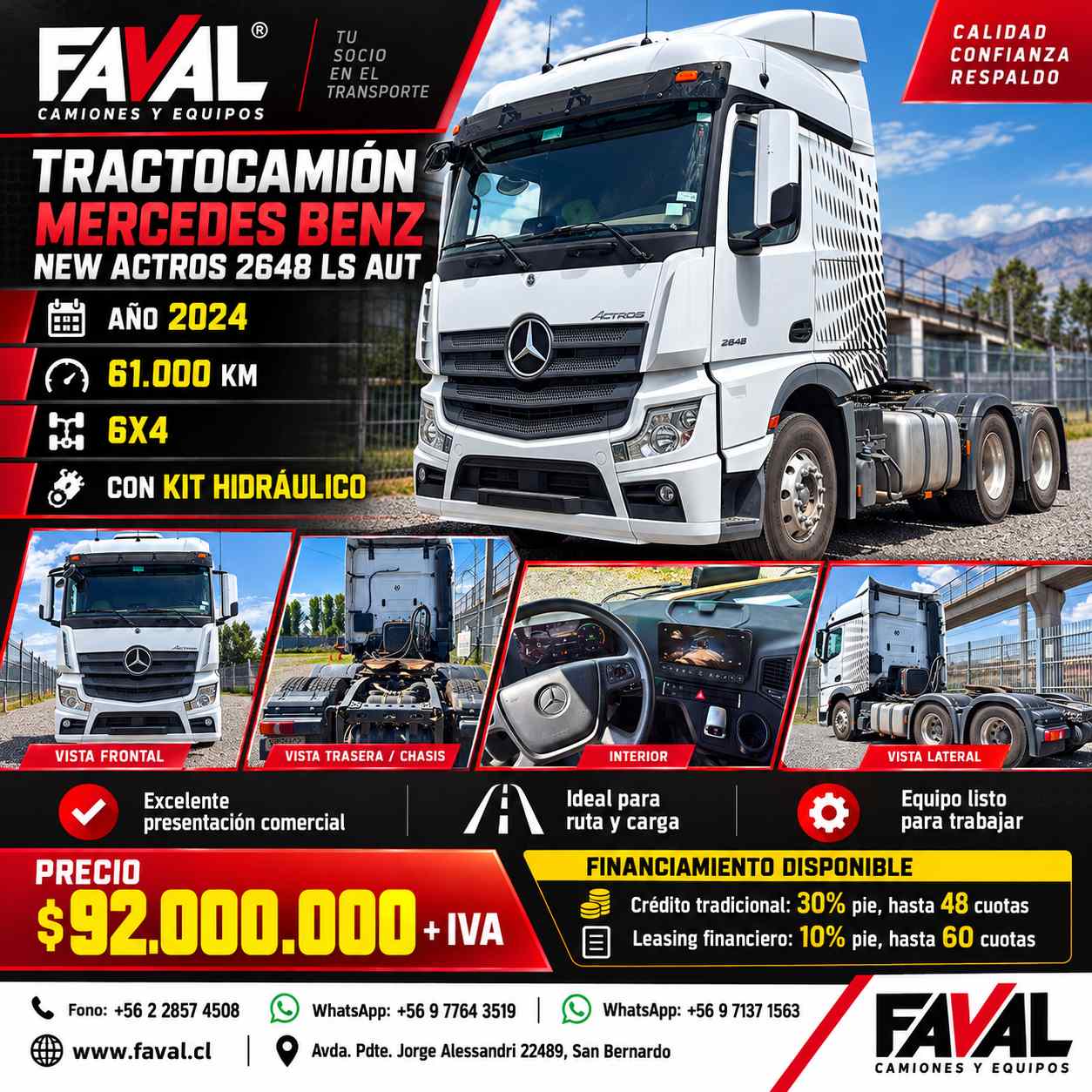 MERCEDES BENZ NEW ACTROS 2648 LS AUT